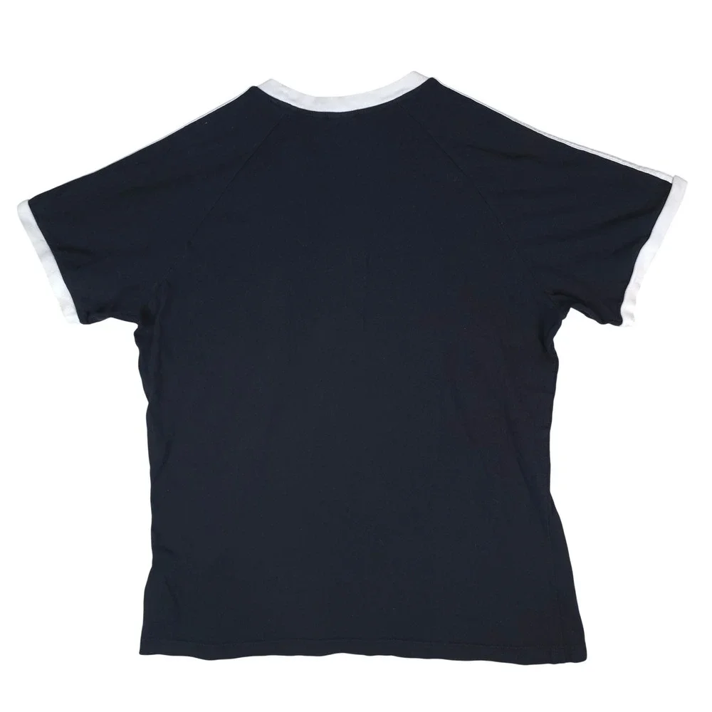 Adidas Originals 3-Stripes Ringer T-Shirt Men 2XL Black Trefoil Retro California
